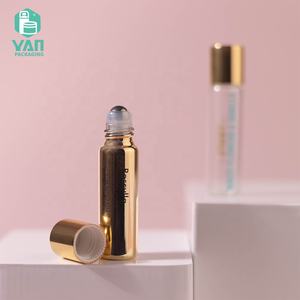 Envase de Lujo YAN, Cilindro Pequeño Colorido de 5ml 10ml, Botella de Vidrio para Perfume o Aceite Facial con Rodillo de Acero Inoxidable y Tapa de Aluminio - Product Image 5