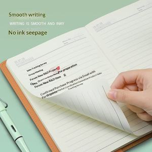 <b>A5</b> Sheepskin Texture Business Notebook Leather Cover Office Meeting Notebook High-End Gift Box <b>Notepad</b> Wholesale - Product Image 4