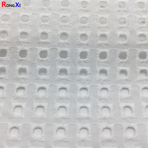 Pas cher RXF0534 Suisse Dentelle 100% Coton Biologique Broderie Inde Coton Tissu avec Trous pour Robe de Mariée et Vêtements - Product Image 6