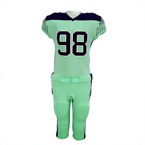 Ensemble de maillot et pantalon de football américain pour hommes, col en V, manches courtes, uniforme athlétique respirant, pour adultes, toutes saisons - Product Image 1