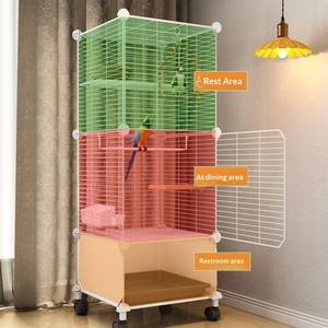 Jaula Grande <span class=keywords><strong>de</strong></span> Metal <span class=keywords><strong>para</strong></span> Pájaros con Base Rodante y Bandeja, Ideal <span class=keywords><strong>para</strong></span> Periquitos, Ninfas, Loros, Guacamayos y Canarios - Product Image 2