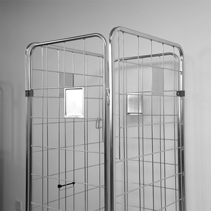 Carrello Pieghevole Logistico OEM in Rete Metallica a Quattro Lati per Magazzino, Capacità di Carico 500kg, Vendita Calda - Product Image 2