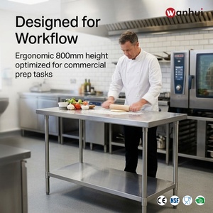 Commercial Kitchen Restaurant Lab Heavy Duty <b>Stainless</b> <b>Steel</b> <b>Work</b> <b>Table</b> Food Prep <b>Table</b> - Product Image 1