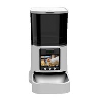 Distributeur automatique de nourriture intelligent pour animaux de compagnie 5L grande capacité avec contrôle à distance via application et appel vidéo bidirectionnel pour chats