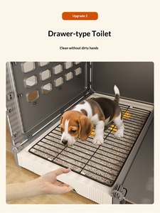 Nouvelle Cage pour Chien avec Toilettes Séparées, Modèle Villa, pour Petits <span class=keywords><strong>Chiens</strong></span>, Dotée <span class=keywords><strong>d</strong></span>'un Chambre, <span class=keywords><strong>d</strong></span>'un Salon et <span class=keywords><strong>d</strong></span>'une Salle de Bain, Installation Facile, Maison pour Animaux de Compagnie - Product Image 2