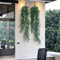 Nouvelle Guirlande de Feuilles d'Eucalyptus Artificielles de Haute Qualité, Plante Suspendue au Toucher Réel, Décoration pour Jardin, Maison, Mariage, Plafond