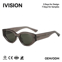 Lunettes de soleil polarisées œil de chat TR90 de qualité supérieure pour femmes, montures en acétate de luxe, protection UV400, vente en gros