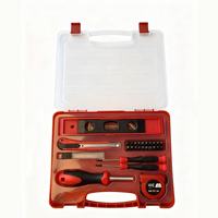 Ensemble d'outils professionnels pour la maison : niveau torpille, couteau utilitaire, tournevis de précision, mètre ruban, outils à main industriels OEM en carbone