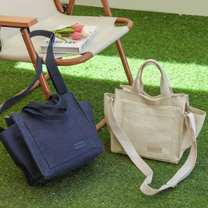 Bolsa de Lona Gruesa para Mujer, Bolso de Mano con Múltiples Bolsillos, Bolso Cruzado Informal para Compras Diarias, Oficina, Maestra, Bolso de Hombro - Product Image 3