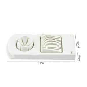 เครื่องหั่นอาหาร 2 in 1 แบบขายส่ง พร้อมลวดสแตนเลส เกรดอาหาร วัสดุ ABS สำหรับหั่นไข่ต้มสุก สตรอว์เบอร์รี เห็ด ใช้ในครัว - Product Image 2