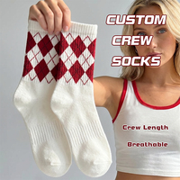 Chaussettes de sport personnalisées de haute qualité avec logo brodé pour femmes