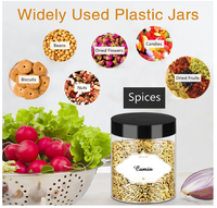 Couvercles de pots de crème en plastique PET ambre transparent 100ml 120ml 200ml 250ml pour emballage alimentaire pour le stockage de collation de biscuit de sucre de sucrerie