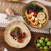 Assiette décorative orientale en porcelaine de style moderne, vaisselle d'hôtel, technique de cuisson écologique, matériau céramique