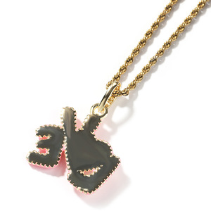 Collana Hip Hop Luminosa al Buio con <span class=keywords><strong>Nome</strong></span> Personalizzato, Iniziale Personalizzata, Ciondolo con Lettere Ghiacciate Fai-da-Te - Product Image 2
