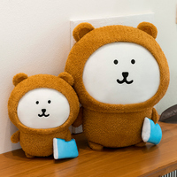 Ensemble de jouets en peluche ours mignon-Adorables ours en peluche dans des tenues de style pyjama avec des accessoires d'oreiller bleus Jouets en peluche