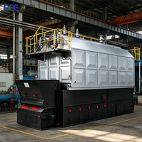 Ketel Uap Air Tabung Baja Tahan Karat Berbahan Bakar Batubara Otomatis DBE SZL 4-35 Ton Struktur Rantai Grate Drum Ganda Industri