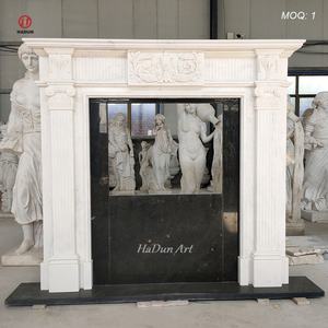 Ukiran tangan marmer alami dalam ruangan perapian batu Surround Mental - Product Image 1