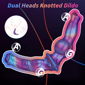 Dildo de Silicona de Doble Cabeza, Juguetes de <span class=keywords><strong>Masaje</strong></span> de Punto G, Estimulador Realista de Doble Función, Tapones Anales, Bolas Anales, Juguetes para Adultos - Product Image 2