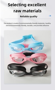 Gafas de natación de carreras con marco pequeño, bolsa impermeable para niños y adultos, gafas de natación universales de silicona con lentes lisas - Product Image 6