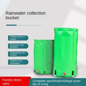 ถังเก็บน้ำฝนพลาสติกกลางแจ้ง ฟูลู ขนาดเส้นผ่านศูนย์กลาง 40 ซม. ความจุขนาดใหญ่ พร้อมฝาปิด ก๊อกน้ำ พับเก็บได้ พกพาสะดวก - Product Image 5