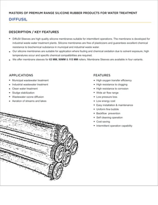 DiffuSil Sleeve for Wastewater Treatment Flexible Tube Sleeve for Fine Bubble Diffuser Aeration System Industrial Plants - Product Image 3