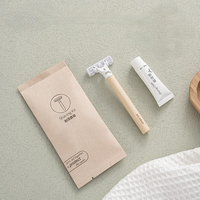 Brosse à dents en bois de bambou écologique rasoir à savon jetable