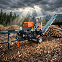 Machine professionnelle de traitement du bois de chauffage avec système de convoyage pour la foresterie, les fermes et les entreprises de bois de chauffage