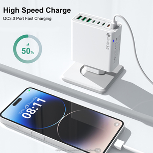 US/EU/KR/UK Plug USB caricatore da muro 15W ricarica rapida 8 USB caricatore portatile Multi-porte adattatore da viaggio universale OEM Logo - Product Image 5