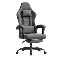 Chaise de bureau gaming E-Sports rose et blanche, chaise de gamer pivotante, chaise de bureau de luxe réglable pour ordinateur, chaise de course, vente en gros DDP