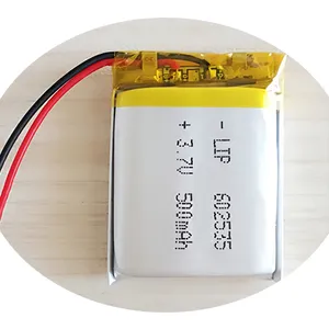 3.7v 500mah 1.85wh rechargeable lipo battery 602535 3.7V li polymer lithium ion batteries for tachograph/ Driving Recorder