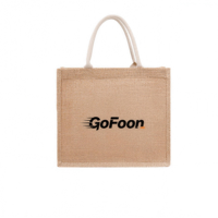 Sacs fourre-tout fonctionnels en jute de luxe en gros, durables, à motif de dessin animé, extra grands, emballés en boîte, pour cadeaux et shopping, avec logo personnalisé