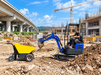 Schnelle Lieferung 2026 Günstiger Elektrischer Kleintransporter 500Kg 4x4 Kleiner Motorisierter Kipper Elektro-Schubkarre Minidumper