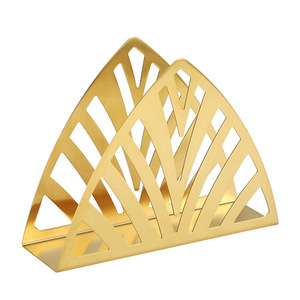 Gold Stainless Steel Napkin Holder Square Standing Dispenser For Restaurants Hotels - Product Image 2