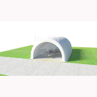 Structures de dôme gonflables géantes de qualité commerciale Hangar d'avion Tente pneumatique avec 1 an de garantie Matériel PVC