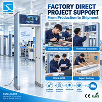 AI Intelligent Walk Through Metal Detector Door with Face Recognition Capture Function 29 Inch LCD Security Screening System