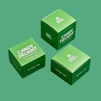 Boîte d'emballage personnalisée en carton blanc de qualité alimentaire pour bonbons, avec impression UV et gaufrage à chaud or, pour chocolats et douceurs de mariage, avec logo personnalisé