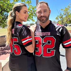 Custom Red <b>White</b>-<b>Black</b> Classic Style Mesh Authentic <b>Football</b> Jersey - Product Image 6