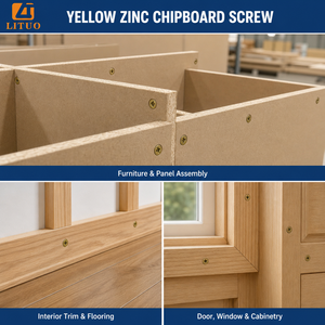 Vis à tête fraisée Zinguee Jaune (PZ/PH) pour bois et aggloméré (VBA) – Prix direct usine pour conteneur - Product Image 6