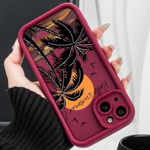 Hoàng hôn cây dừa giá bán buôn Tùy chỉnh hình ảnh logo TPU điện thoại trường hợp bìa cho iPhone 16 15 14 13 12 11 Pro Max cộng với - Product Image 2