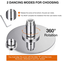 Poteau de danse autoportant pour la maison, capacité maximale 440 LBS pôle de danse en acier inoxydable, barre de strip-teaseuse d'exercice de fitness portable