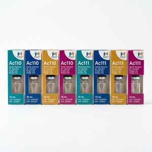 Elite <b>Secure</b>-Dual 2-Vial Peptide Folding <b>Box</b> Double Silver VOID Seals Matte Ivory Cardboard Packaging for 2ml 3ml Research Vials - Product Image 4