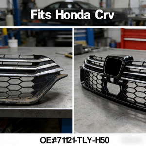 Rejilla Delantera para Honda CRV 2021 <span class=keywords><strong>2022</strong></span>, Malla 71121-TLY-H50, Negro Brillante, ABS, Reemplazo de Rejilla de Parachoques, Compatible con Honda Rw1 RW2 - Product Image 2