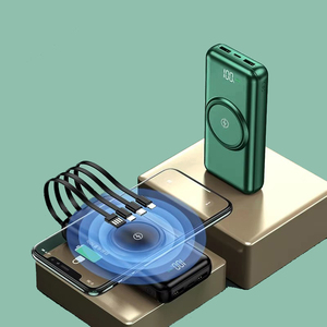 Grande capacità 20000 mA ricarica Wireless portabile cavo <span class=keywords><strong>di</strong></span> ricarica incorporato Power Bank Self-Belt Power per la condivisione <span class=keywords><strong>di</strong></span> telefoni cellulari - Product Image 4