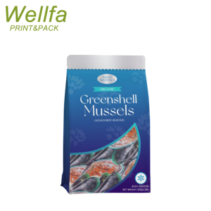 Productos Congelados Bolsa Envasada Personalizada <span class=keywords><strong>de</strong></span> Plástico ZipLock Mariscos Atún Mejillones Camarones Pescado Bolsa Congelado - Product Image 2