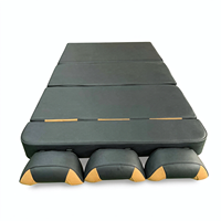 Banc segmenté 3 places vert foncé, pliable en trois parties, transformable en lit, pour fourgon aménagé Mercedes Sprinter