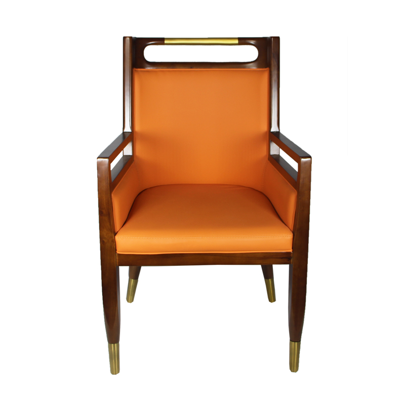 Premium Supplier  comfortable chair solid oak wood and PU leather for hotel dining chair