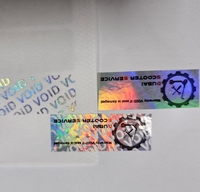 Autocollant holographique VOID personnalisé en gros, résistant à la chaleur et imperméable, pour marque privée