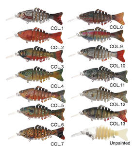 12cm 15g naufrage Wobblers leurres <span class=keywords><strong>de</strong></span> pêche 7 segments articulés manivelle nageur bionique attirail basse leurre - Product Image 6