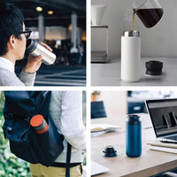 Botol air lukisan Olahraga, cangkir air Mini Stainless Steel cangkir kopi 350ml 500ml dilapisi bubuk