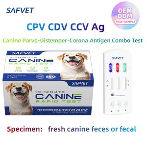 Tiras Reactivas Veterinarias en Oferta, Prueba Combinada para Mascotas Cdv Ccv Cpv, Kit de Prueba Rápida para Perros, Parvovirus, Moquillo, Coronavirus - Product Image 1